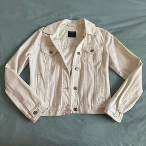 Abercrombie & Fitch Off-White Jean Jacket
